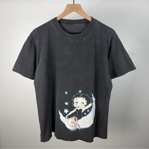 Vintage 90’s Betty Boop Moon Single Stitch 1994 GREAT FADE T Shirt Size Large